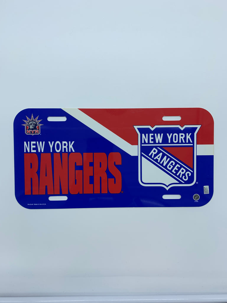 New York Rangers car plate